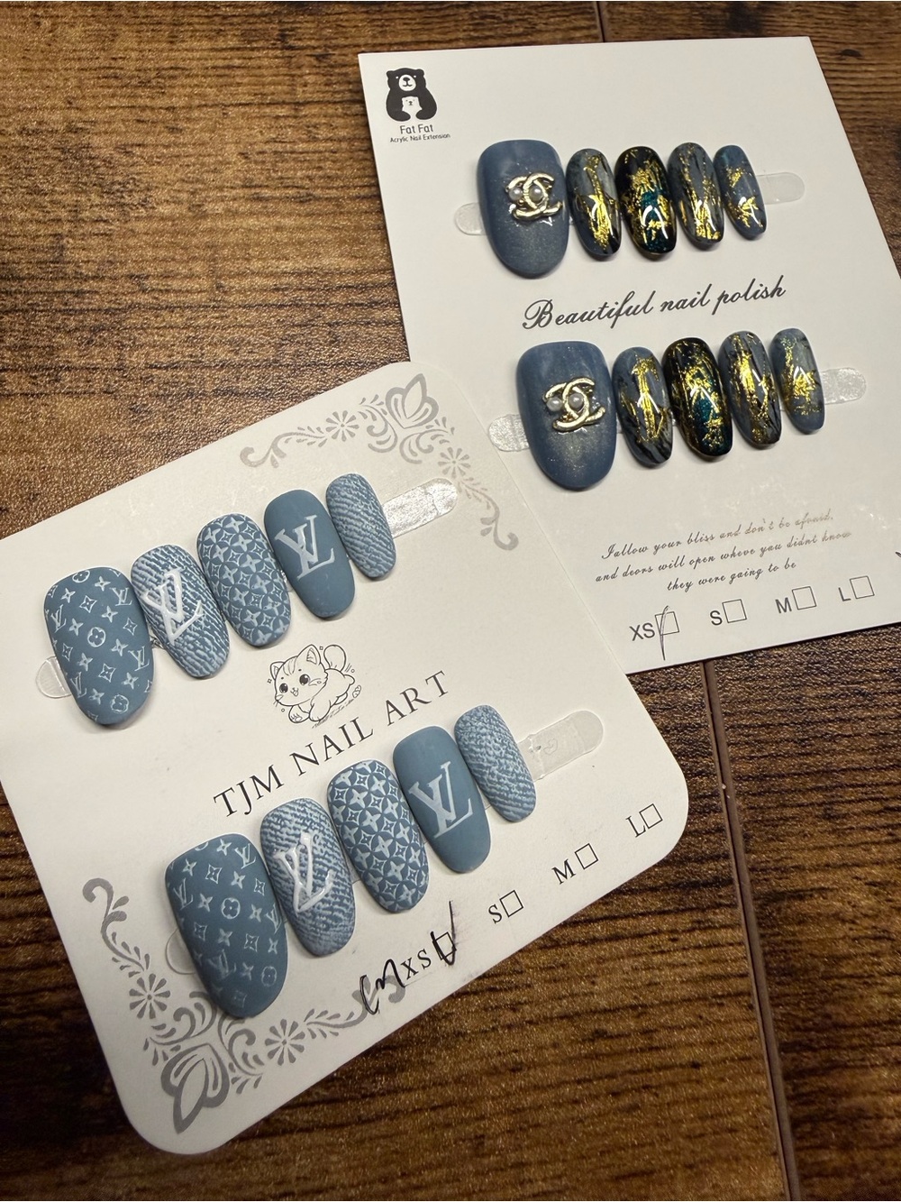 2 set Xsmall Designers Press-On Nails